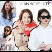 韓國女星機場妝吸睛 素顏依舊美麗耀眼
