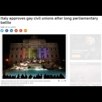 跨出一大步！義大利通過同性婚姻 終結長久戰役