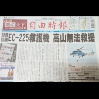 0729讀報／自由：38億採購　EC-225救護機　高山無法救援