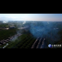 嚇阻農民露天燃燒農業廢棄物　屏縣環保局出動空拍機管制