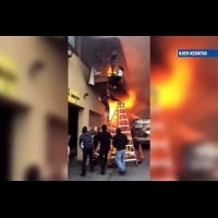 美國火燒大樓 少女跳樓驚險求生全都錄