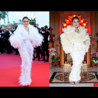 范冰冰、蕾哈娜的禮服也能自己做！泰國網紅用金針菇、火腿「低成本食材」拷貝華美紅毯裝超療癒