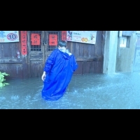 鹿港小鎮成「水都」！12小時灌入300毫米雨