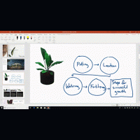 PowerPoint 結合 AI 辨識，可將手寫的圖形與文字轉化為簡報中的形狀與文字物件