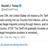 逼墨西哥阻偷渡 川普對墨西哥進口貨開徵關稅