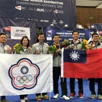 2019世界壯年羽球錦標賽 台灣代表隊奪2金、2銀、1銅佳績