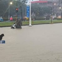 颱風外圍環流影響 高雄強降雨積水釀拋錨