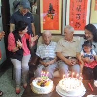 臺北市榮民服務處慶祝百歲榮民卜昭文及林芬誕辰
