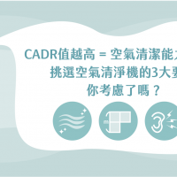 選購空氣清淨機除了 CADR 值還有 3 大重點：CCM 效能、坪數大小、噪音值