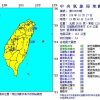 19：44花蓮外海淺層地震規模5.4　台北震度達2級