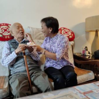 臺北市榮民服務處祝賀張佩良老先生105歲嵩壽