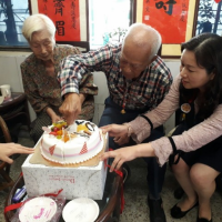 臺北市榮民服務處祝賀劉星老先生100歲壽辰