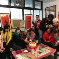 臺北市榮民服務處祝賀黃立全老先生百歲壽辰