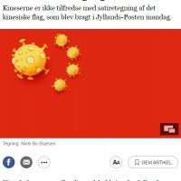 丹麥報紙刊登「五枚冠狀病毒旗」 中國氣炸要求道歉