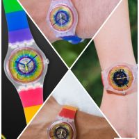 Swatch以象徵愛與希望的彩虹旗做為核心設計元素 發表全「OPENSUMMER彩虹腕錶」