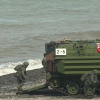 取消突擊艇登陸 「聯興操演」AAV7兩棲突擊車搶灘