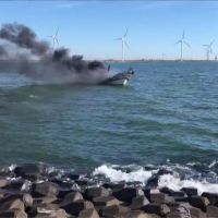 彰化肉粽角海域火燒船 2人輕傷