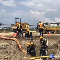 中市地下瓦斯管線挖損救災演練　強化災害應變能力