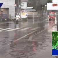鋒面來襲！日本靜岡淹水 時雨量50毫米以上