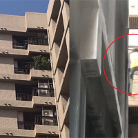 快新聞／【影】男子西門町持刀傷人「蜘蛛人式」爬上14樓！ 警圍捕畫面曝光