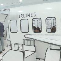 2D漫畫風咖啡館 飛機座艙彷彿置身雲端
