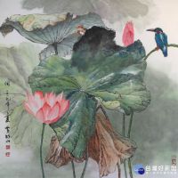 鹿港畫家黃明山以畫展　激勵水商學生自我實踐