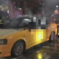 凱旋站外火燒車！ 計程車燒成火球 司機身亡