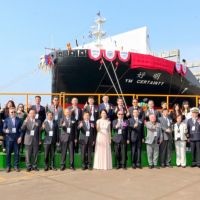 台船公司舉辦陽明海運 2,800 TEU級全貨櫃輪「好明輪」命名典禮
