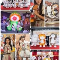 「嗨起來!白爛貓五週年特展」 AKB48 Team TP帶漢堡蛋糕來祝賀 蛋糕藏錢幣 黃子佼哥笑讚可愛還帶財