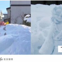 連《鬼滅之刃》下弦鬼都做得出來!2021日本雪雕達人再出招,巨型龍貓全網融化!