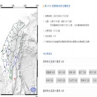 東台灣規模5.8地震　屏東台東震度達4級