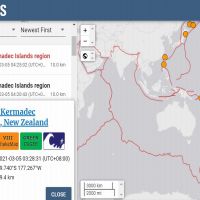 紐西蘭克馬得群島外海8.1強震 發布海嘯警報