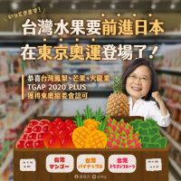 台灣水果外銷新出路　蔡英文：鳳梨、芒果、火龍果已獲東奧組委會認可