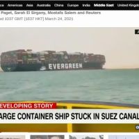 長榮貨輪卡蘇伊士運河「塞船」　登CNN頭條