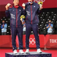 東奧／史上第一次！ 「麟洋配」讓中國選手在頒獎台上聽台灣國旗歌