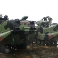 盧碧颱風逼近 軍方第四戰區派出工兵、膠舟、兩棲車前進部署