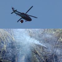 直昇機投水加上及時雨　桃園拉拉山區火警撲滅