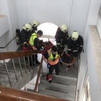 金門消防局辦理複合用途建築物火災搶救演練