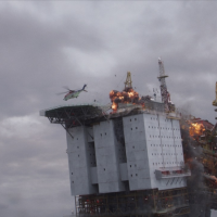 《北海浩劫》 斥資兩億重金打造史上最大海洋浩劫 海上鑽油平台實景拍攝「石油味撲鼻」 