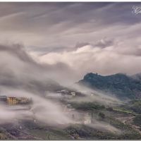 隙頂雲霧頂部起伏流動宛如大海