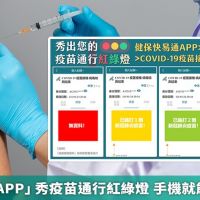 「健康存摺APP」秀疫苗通行紅綠燈 手機就能通行無阻