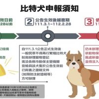 比特犬列禁養動物3/1公告生效　已飼養者需申報