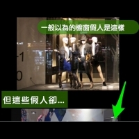 櫥窗假人來不及在天亮前做完伸展操……