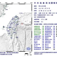 台灣東海發生6.1地震 北捷全面降速巡軌中